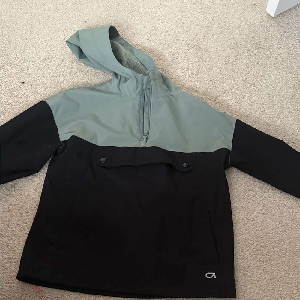 GAP Kids Green and Black Hooded Raincoat
